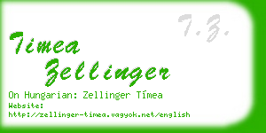 timea zellinger business card
